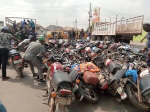 10 People Arrested For Attacking Lagos Taskforce Officers, 96 Motorcycles Seized