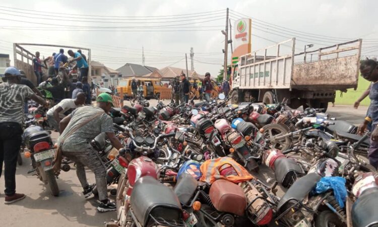 10 People Arrested For Attacking Lagos Taskforce Officers, 96 Motorcycles Seized