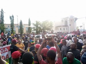 Sunday Igboho, Yoruba Nation agitators storm Ekiti rally [Photos & Video]
