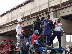Sunday Igboho, Yoruba Nation agitators storm Ekiti rally [Photos & Video]