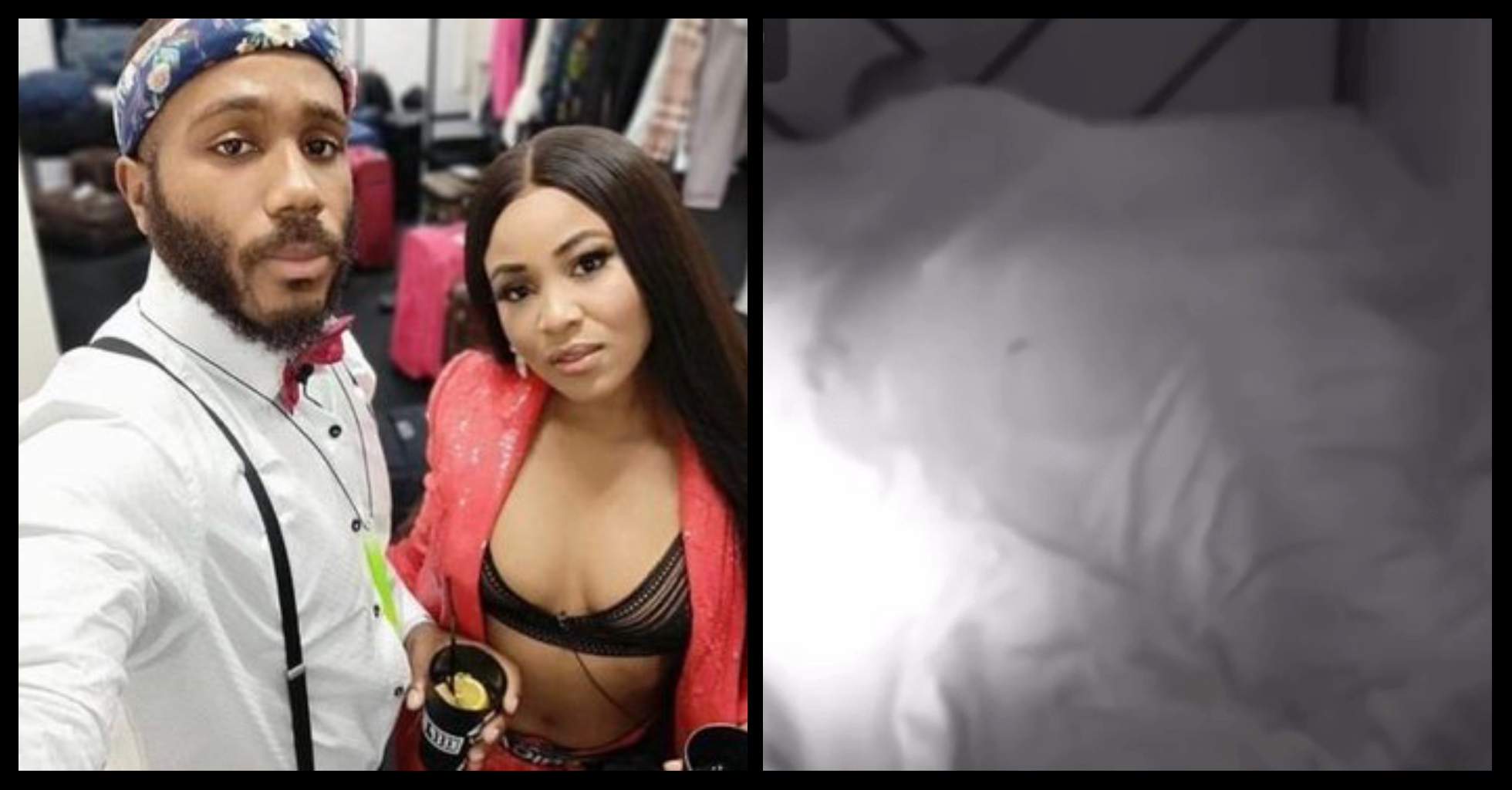 #BBNaija2020: Erica And Kiddwaya Cuddle Aggressively Under The Sheets (Video)