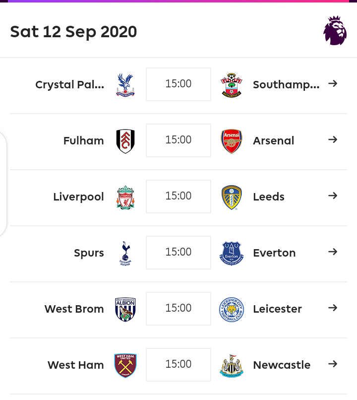 EPL Fixture 2020/2021 Season See Who Chelsea, Liverpool & Others Will