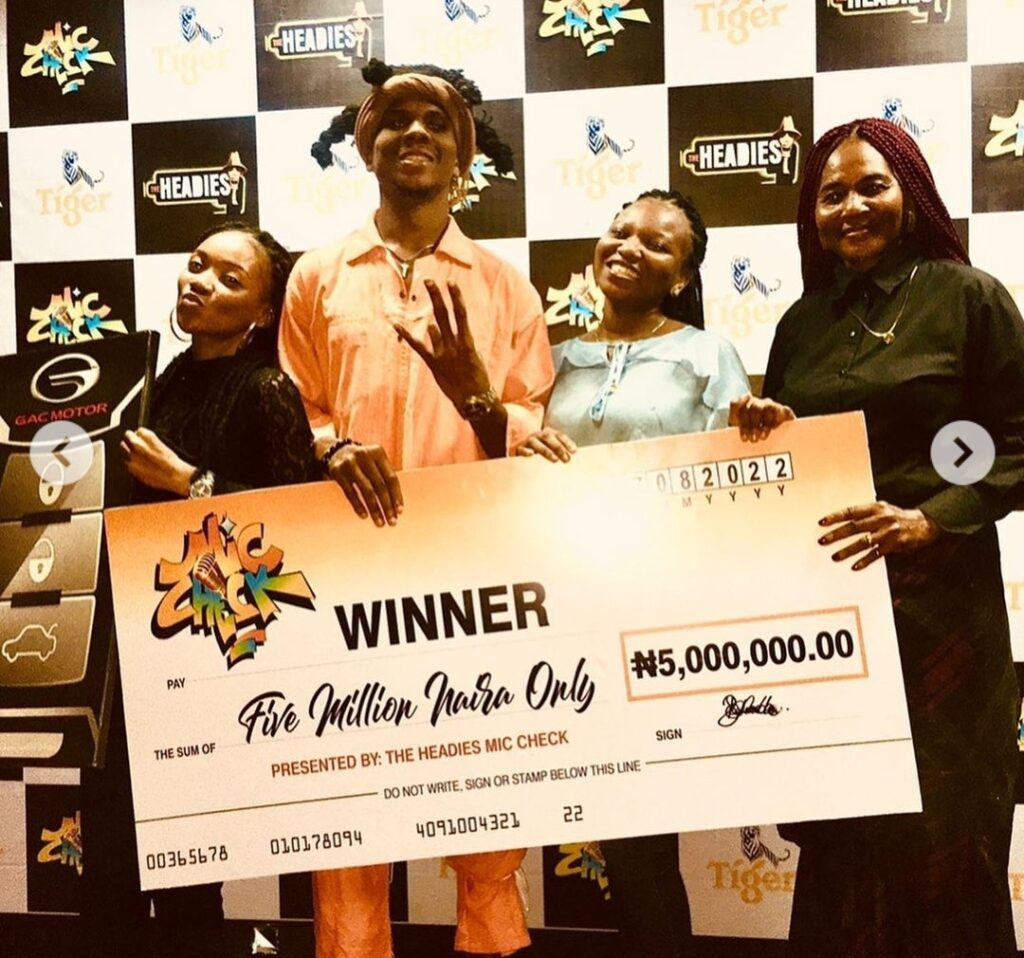 Headies Mic Check winner 