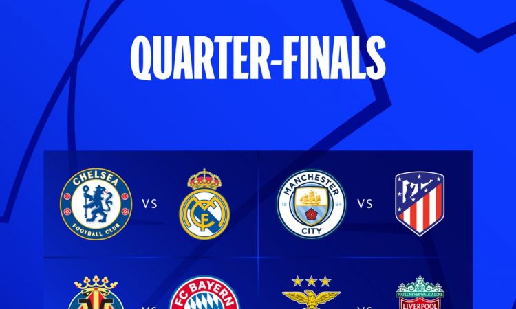 UCL Q/finals Draw: Chelsea To Face Madrid As Chukwueze’s Villarreal Paired With Bayern Munich