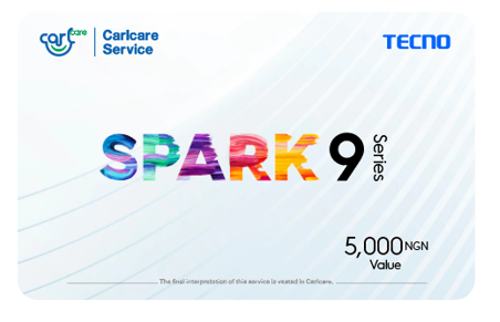 TECNO IS OFFERING ITS SPARK 9 USERS UP TO 6 MONTHS BROKEN SCREEN WARRANTY AND MANY MORE AFTERSALES BENEFITS