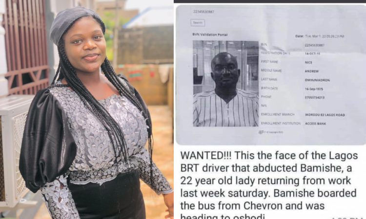 Lady who boarded BRT bus in Lagos found dead, driver’s location still unknown